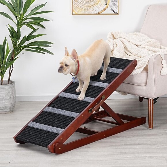 Wooden Adjustable Pet Ramp for All Dogs and Cats - Picture 1 of 9